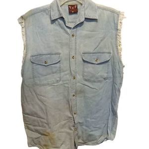 Vintage 2011 Daytona Beach Bike Week Denim Button Front Shirt Men's Size Medium